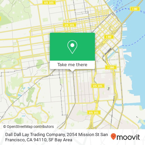 Mapa de Dall Dall Lay Trading Company, 2054 Mission St San Francisco, CA 94110