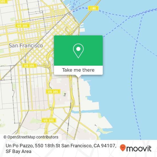 Mapa de Un Po Pazzo, 550 18th St San Francisco, CA 94107