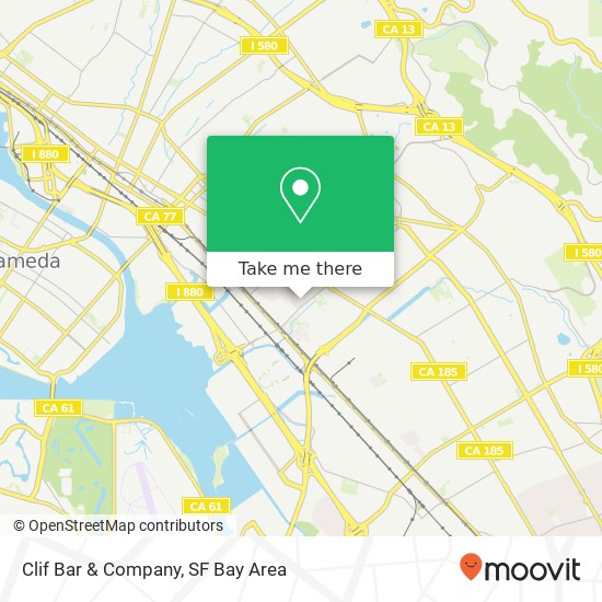Mapa de Clif Bar & Company, 1150 65th Ave Oakland, CA 94621