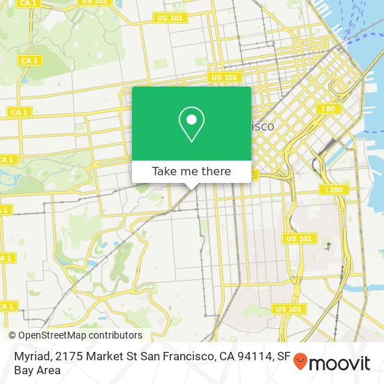 Myriad, 2175 Market St San Francisco, CA 94114 map