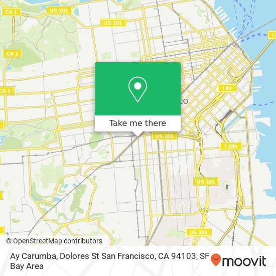 Mapa de Ay Carumba, Dolores St San Francisco, CA 94103