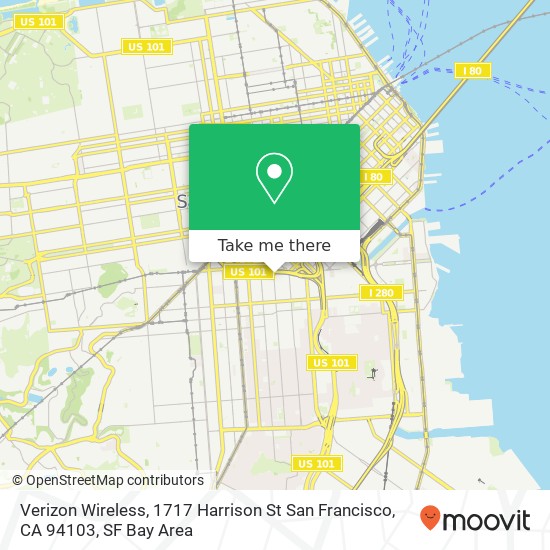 Verizon Wireless, 1717 Harrison St San Francisco, CA 94103 map