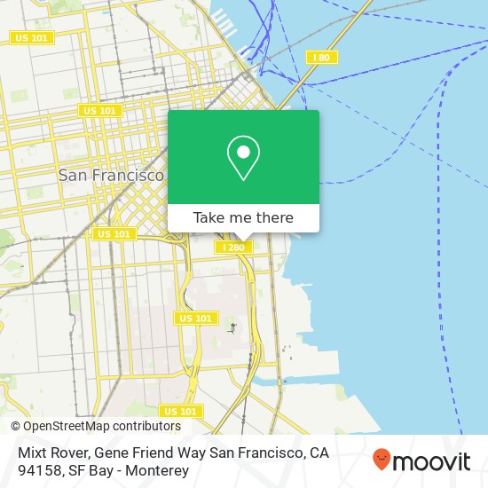 Mapa de Mixt Rover, Gene Friend Way San Francisco, CA 94158