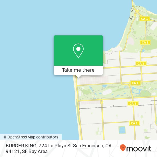 BURGER KING, 724 La Playa St San Francisco, CA 94121 map