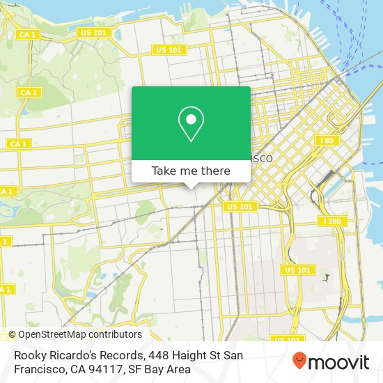 Mapa de Rooky Ricardo's Records, 448 Haight St San Francisco, CA 94117