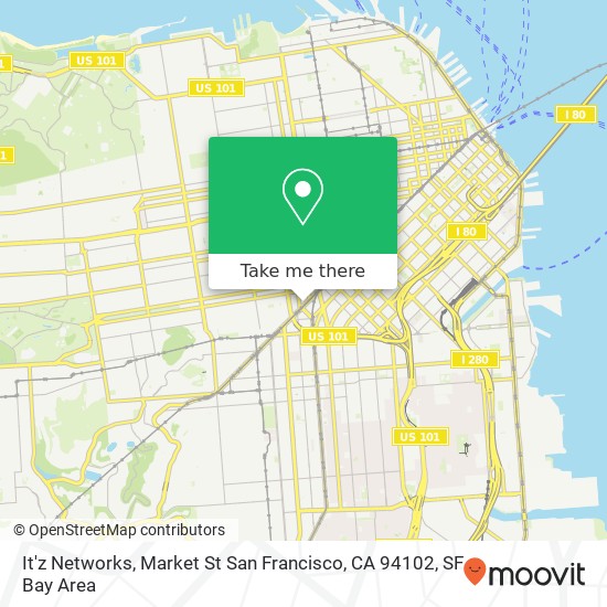 Mapa de It'z Networks, Market St San Francisco, CA 94102