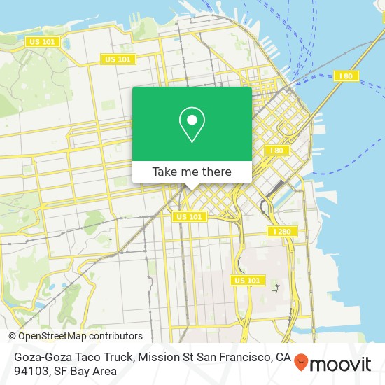 Goza-Goza Taco Truck, Mission St San Francisco, CA 94103 map