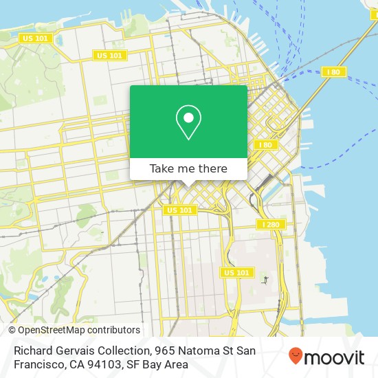Mapa de Richard Gervais Collection, 965 Natoma St San Francisco, CA 94103