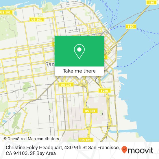Mapa de Christine Foley Headquart, 430 9th St San Francisco, CA 94103