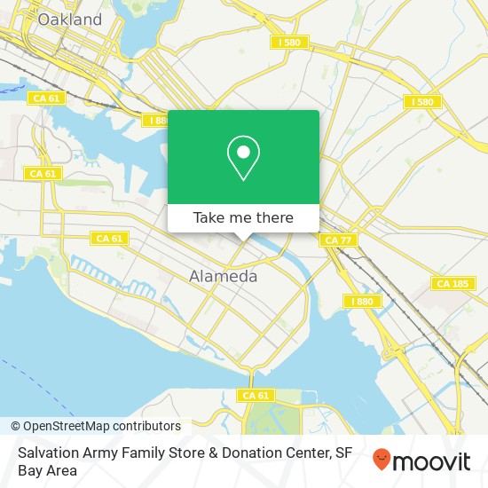 Mapa de Salvation Army Family Store & Donation Center, 1918 Park St Alameda, CA 94501