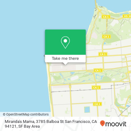 Miranda's Mama, 3785 Balboa St San Francisco, CA 94121 map