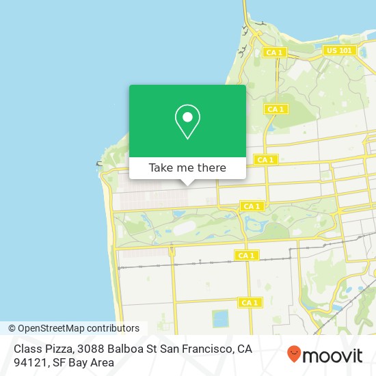 Class Pizza, 3088 Balboa St San Francisco, CA 94121 map