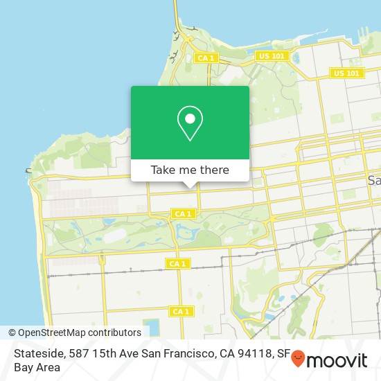 Stateside, 587 15th Ave San Francisco, CA 94118 map