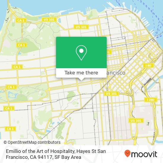 Emillio of the Art of Hospitality, Hayes St San Francisco, CA 94117 map