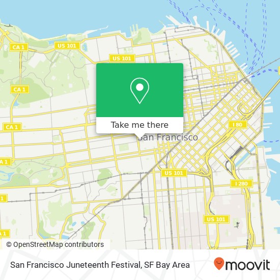 San Francisco Juneteenth Festival map