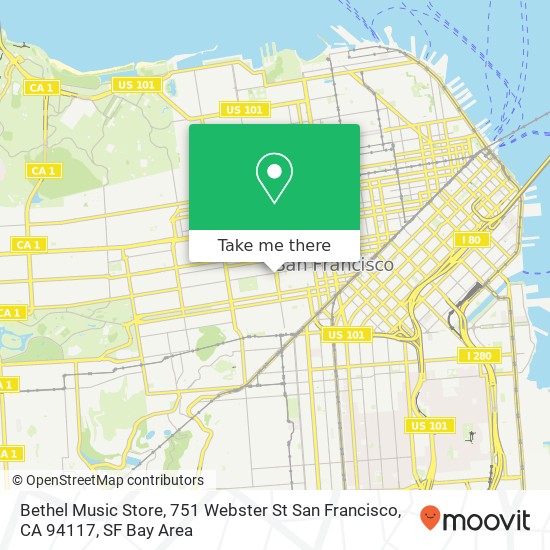 Bethel Music Store, 751 Webster St San Francisco, CA 94117 map