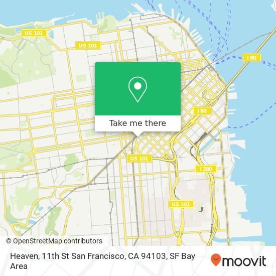 Mapa de Heaven, 11th St San Francisco, CA 94103