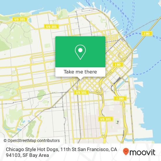 Mapa de Chicago Style Hot Dogs, 11th St San Francisco, CA 94103