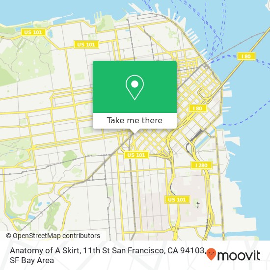 Mapa de Anatomy of A Skirt, 11th St San Francisco, CA 94103