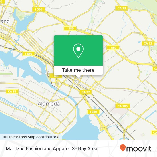 Mapa de Maritzas Fashion and Apparel, 3340 International Blvd Oakland, CA 94601