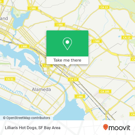 Lillian's Hot Dogs, Oakland, CA 94601 map