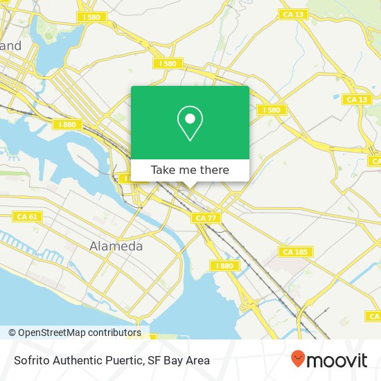 Mapa de Sofrito Authentic Puertic, 3451 International Blvd Oakland, CA 94601