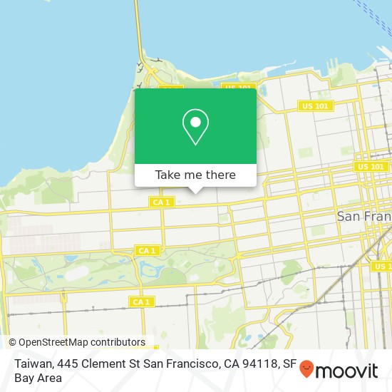 Taiwan, 445 Clement St San Francisco, CA 94118 map