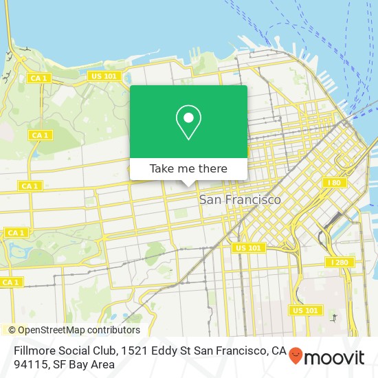 Fillmore Social Club, 1521 Eddy St San Francisco, CA 94115 map