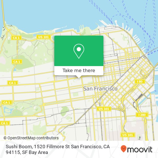 Sushi Boom, 1520 Fillmore St San Francisco, CA 94115 map