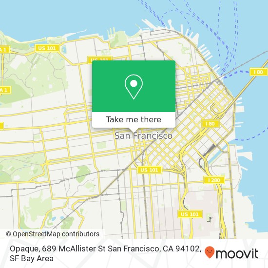 Mapa de Opaque, 689 McAllister St San Francisco, CA 94102