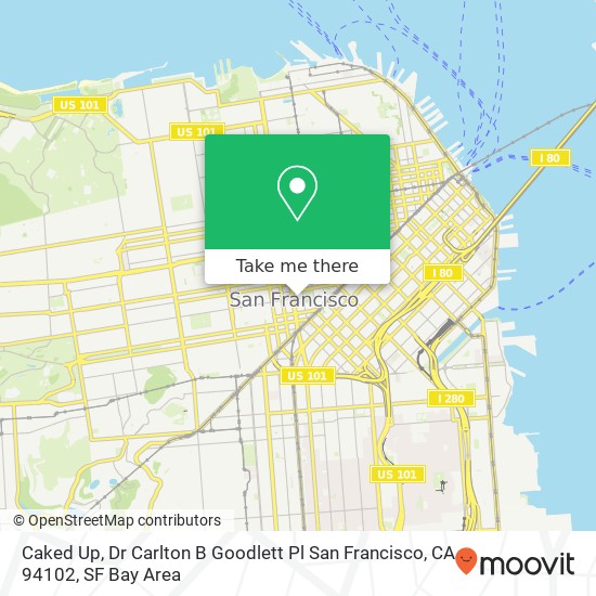 Mapa de Caked Up, Dr Carlton B Goodlett Pl San Francisco, CA 94102