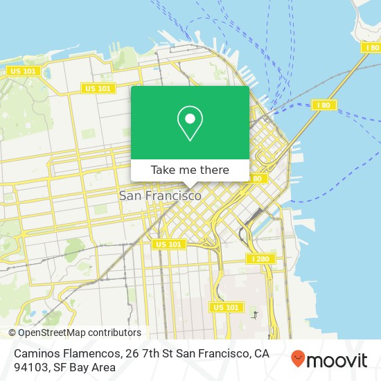 Mapa de Caminos Flamencos, 26 7th St San Francisco, CA 94103
