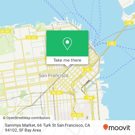 Sammys Market, 66 Turk St San Francisco, CA 94102 map