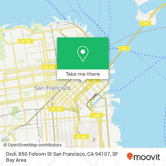 Mapa de Dsdi, 850 Folsom St San Francisco, CA 94107