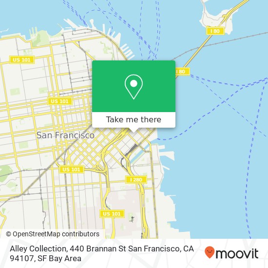 Mapa de Alley Collection, 440 Brannan St San Francisco, CA 94107