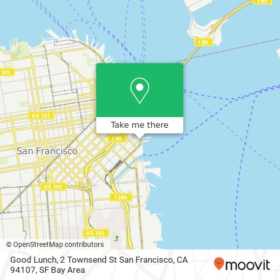 Mapa de Good Lunch, 2 Townsend St San Francisco, CA 94107