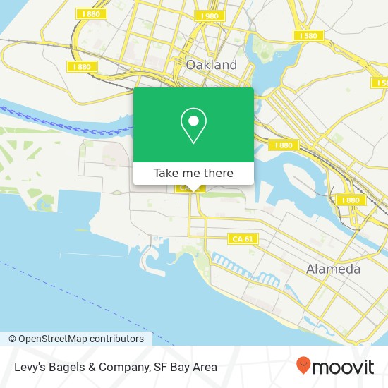 Mapa de Levy's Bagels & Company, 730 Atlantic Ave Alameda, CA 94501