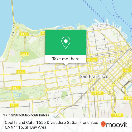 Cool Island Cafe, 1655 Divisadero St San Francisco, CA 94115 map