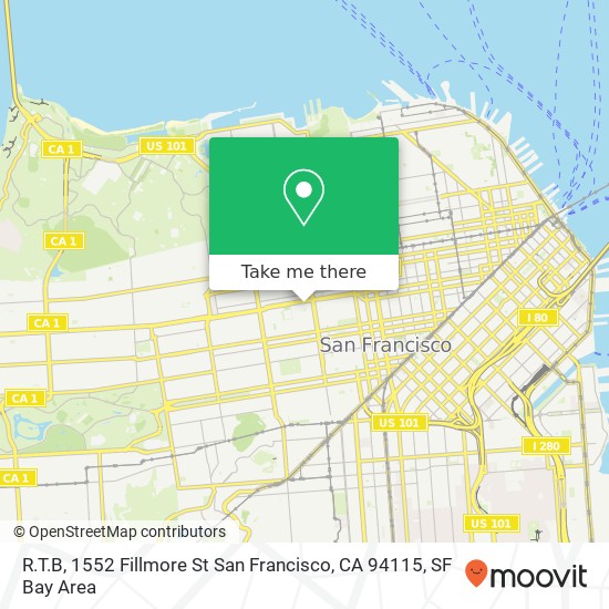 R.T.B, 1552 Fillmore St San Francisco, CA 94115 map