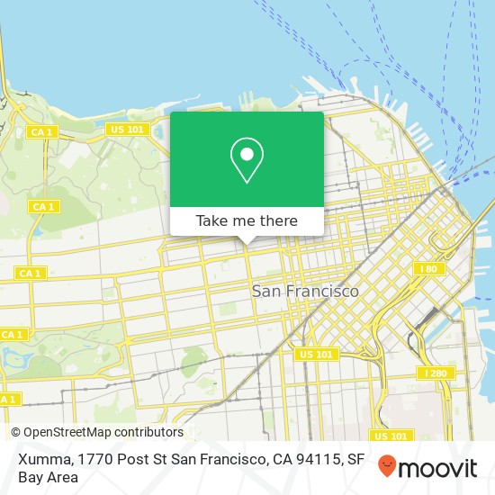 Mapa de Xumma, 1770 Post St San Francisco, CA 94115