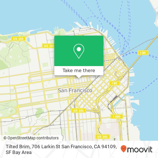 Mapa de Tilted Brim, 706 Larkin St San Francisco, CA 94109