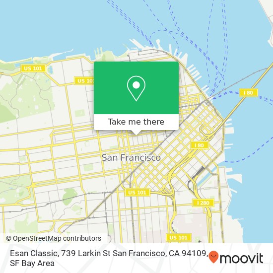 Mapa de Esan Classic, 739 Larkin St San Francisco, CA 94109