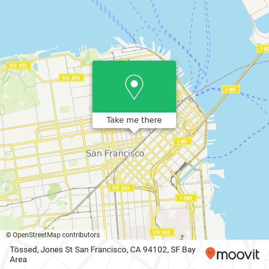 Tössed, Jones St San Francisco, CA 94102 map