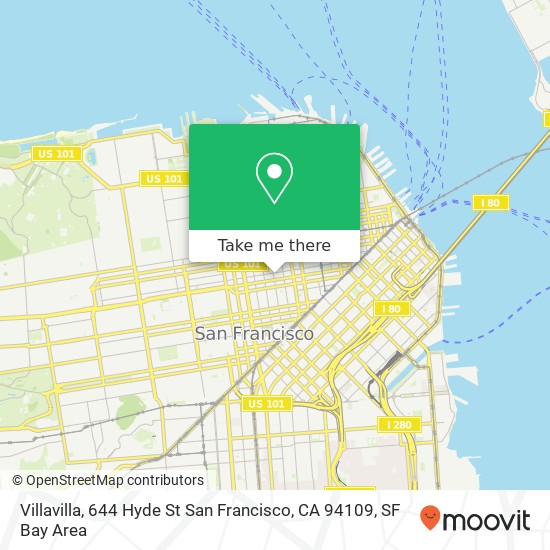 Mapa de Villavilla, 644 Hyde St San Francisco, CA 94109