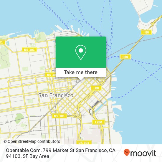 Opentable Com, 799 Market St San Francisco, CA 94103 map
