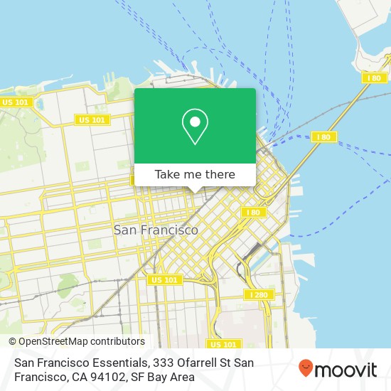 Mapa de San Francisco Essentials, 333 Ofarrell St San Francisco, CA 94102