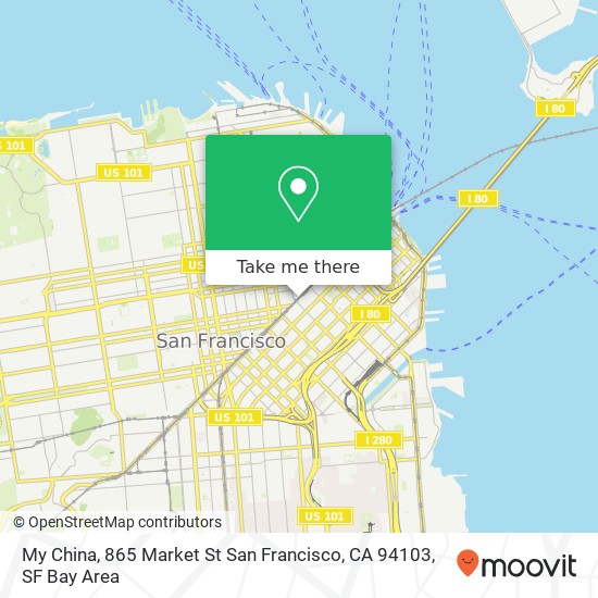 Mapa de My China, 865 Market St San Francisco, CA 94103