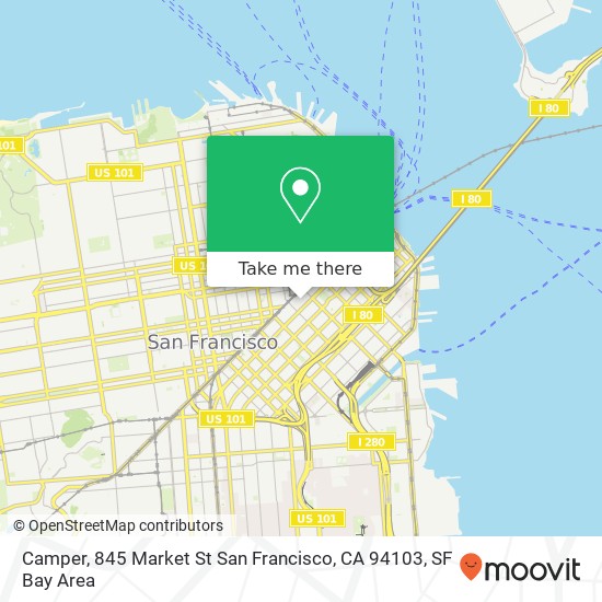 Mapa de Camper, 845 Market St San Francisco, CA 94103