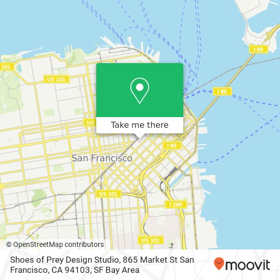 Shoes of Prey Design Studio, 865 Market St San Francisco, CA 94103 map