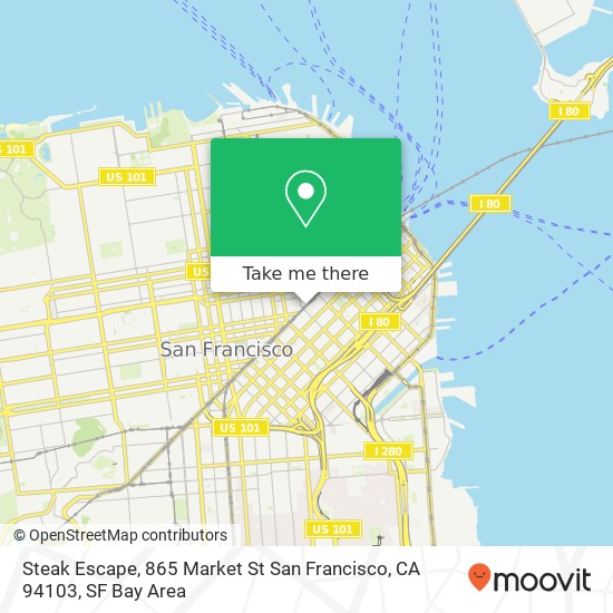 Steak Escape, 865 Market St San Francisco, CA 94103 map